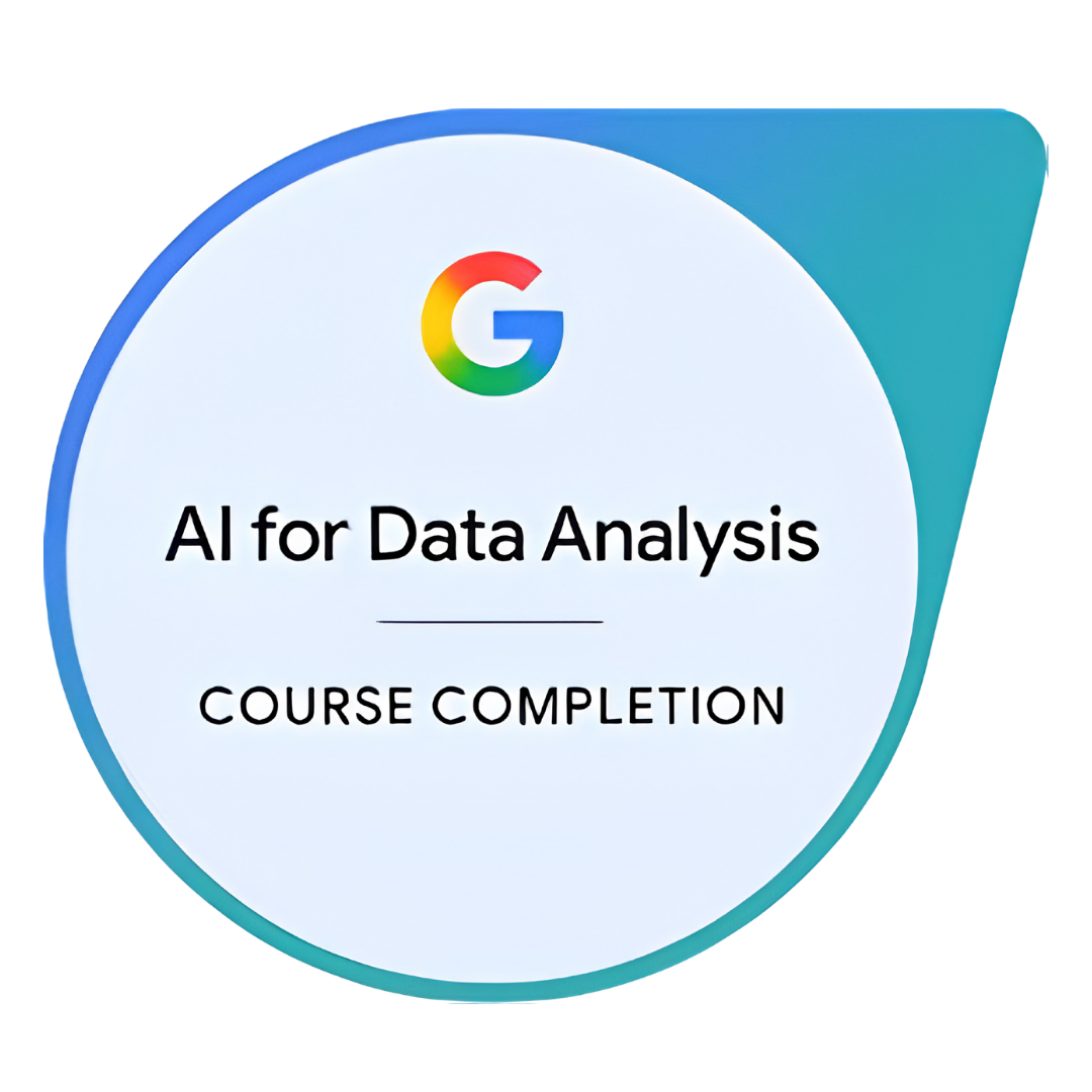 Badge Google AI for Data Analysis